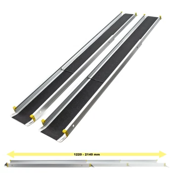 Alumínium kerekesszék rámpa, 213 cm, teleszkópos