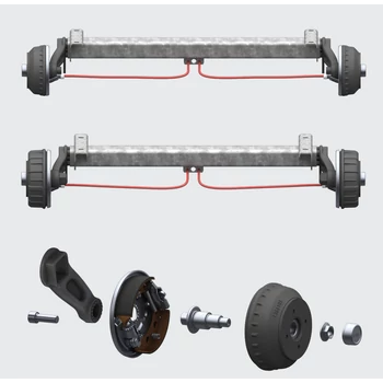 AL-KO PLUS tengely, fékezett AAA, B1200-6, EA 1350 kg, Typ 2051, talp szélesség=1350mm