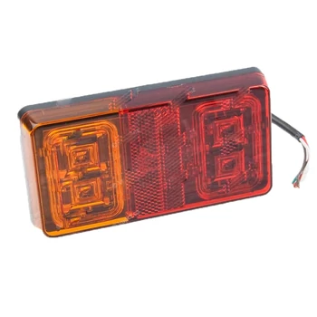 KMR hátsó lámpa, 16 LED, 12/24 V, 150x80mm