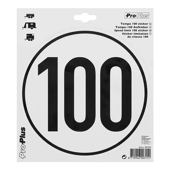Maximális sebesség matrica 100 km/h, fekete kerettel