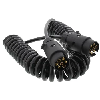 KMR  hosszabbító spirál kábel (7 pólusú dugvilla - 7 pólusú dugvilla), 5 méter