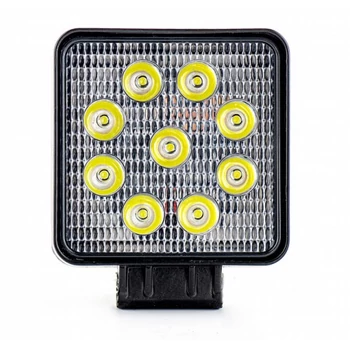 TruckLED munkalámpa, terítő fénnyel szögletes, 27 watt, 12/24 V