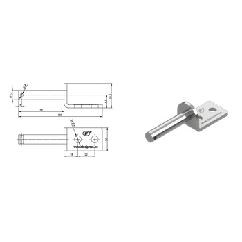 SPP UZ-01A zsanér talp Ø13 mm