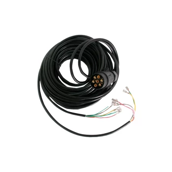 Utánfutó elektromos kábel köteg, 7 pólusú dugvillával, 5 méter , csúszósarus kábelvégekkel