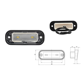 KMR süllyezthető rendszám világítás, LED kivitel - KIÁRUSÍTÁS