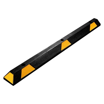 Kerékütköző gumiból fényvisszaverő csíkkal - 165 x 15 x 10 cm