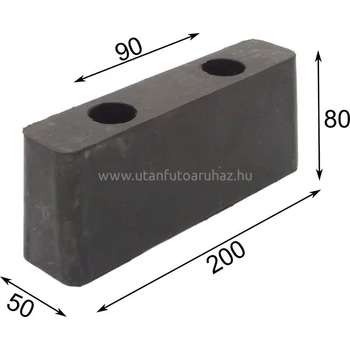 Ütköző gumi 200 X 50 X 80 Ütköző gumi 200 X 50 X 80