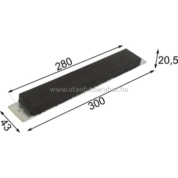 Ütköző gumi billencshez 300X43X20 Ütköző gumi billencshez 300X43X20