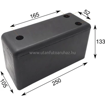 Ütköző gumi 250X105X133 Schmitz 3 furat