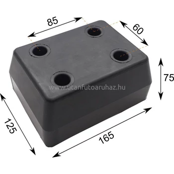 Ütköző gumi 165 x 125 x 75 Schmitz 4 furat