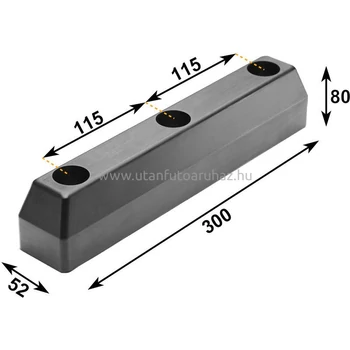 Ütköző gumi 300X52X80 Ütköző gumi 300X52X80