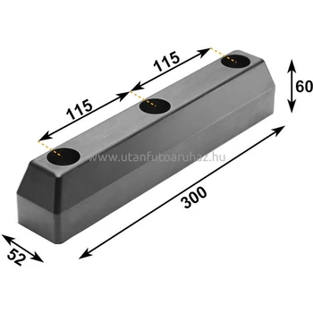 Ütköző gumi 300X52X60 Ütköző gumi 300X52X60