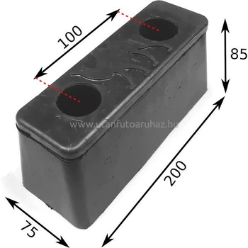 Ütköző gumi 130 x 130 x 80 Wielton 4 furat