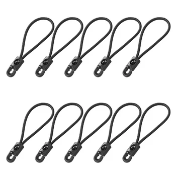 Kampó, gumikötéllel ponyva vagy háló rögzítéshez - 10 darabos készlet