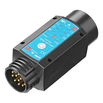 Utánfutó és jármű világítás teszter, 13 tűs, újratölthető