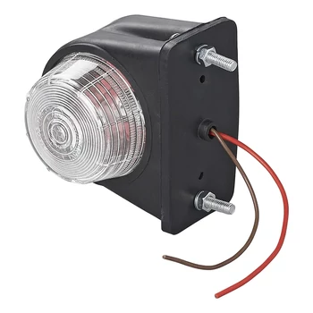 Helyzetjelző lámpa piros-fehér 67x78 mm, lapos