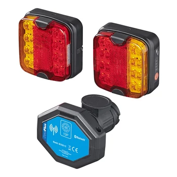 LED utánfutó lámpaszett mágnesekkel, vezeték nélküli (Bluetooth) , 13 pólusú csatlakozóval