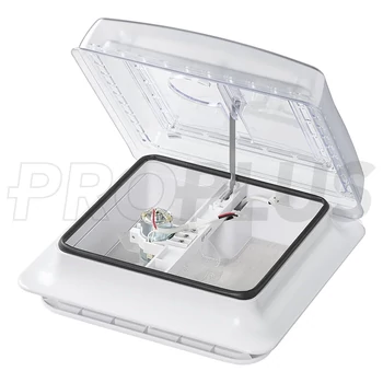 Tetőablak 280x280 mm, átlátszó kivitelben, ventilátorral