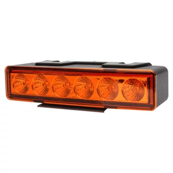 Villogó figyelmeztető lámpa narancs, W117 LED, 7 funkció