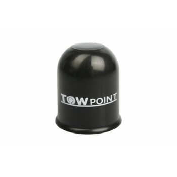 Fekete vonógömb védőkupak, fehér TowPoint logóval