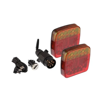 Utánfutó komplett lámpa szett mágneses lámpákkal - vezeték nélküli kivitel