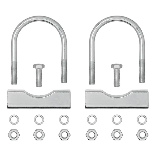 Kép 4/7 - Rögzítő bilincs szett orrkerék cső vonórúdhoz U kengyel 60-70 mm