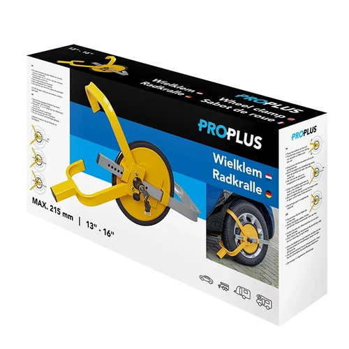 Kép 7/7 - ProPlus kerékzár, 13"-16" méretekhez, acél tárcsával, univerzális