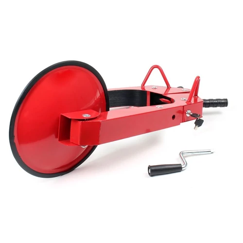 Kép 5/6 - XPOtool kerékbilincs acél- és alumíniumfelnikhez (10-18 col), lopásgátló eszköz kulcsokkal.