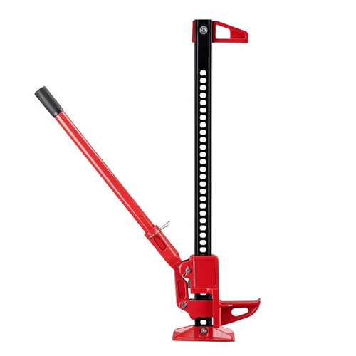 Wiltec farm jack (3000 kg, 12,2–76 cm), masszív és kompakt, terepjárókhoz és nagy járművekhez.