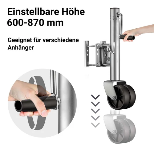Kép 4/8 - XPOtool orrkerék 147x48 mm-es, automata felhajtható kerékkel - 680 kg