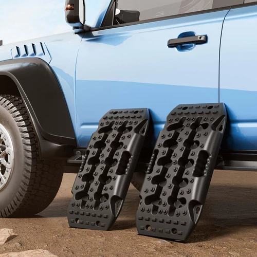 Kép 8/8 - Wiltec rámpa készlet (2 db, 7 t, 581 x 295 x 65 mm) terepjárókhoz és elakadt járművekhez.