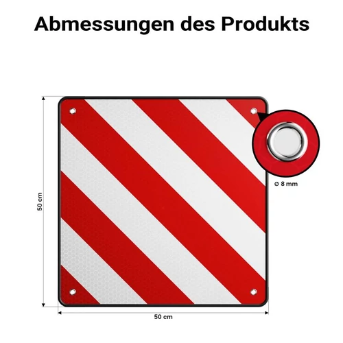 Kép 3/8 - Wiltec 2 az 1-ben fényvisszaverő figyelmeztető tábla (Spanyolország, Olaszország), tartós alumíniumból.