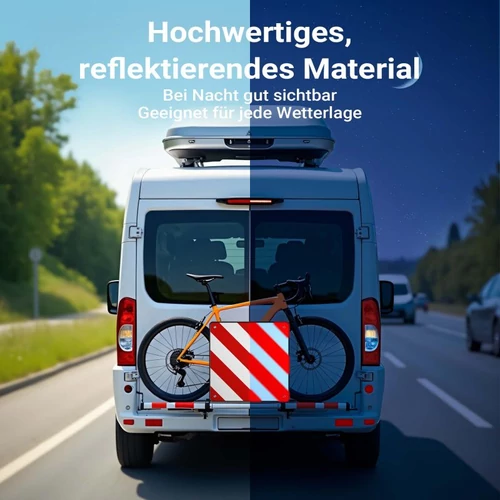 Kép 7/8 - Wiltec 2 az 1-ben fényvisszaverő figyelmeztető tábla (Spanyolország, Olaszország), tartós alumíniumból.