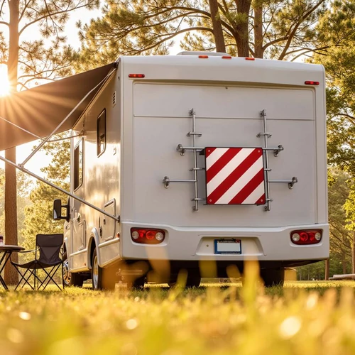 Kép 8/8 - Wiltec 2 az 1-ben fényvisszaverő figyelmeztető tábla (Spanyolország, Olaszország), tartós alumíniumból.