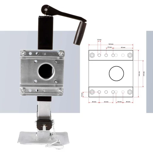 Kép 3/6 - Wiltec támasztóláb, 470-980 mm, 900 kg