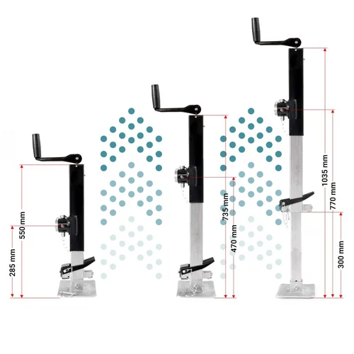 Kép 3/7 - Wiltec állítható támasztóláb (620-805mm)