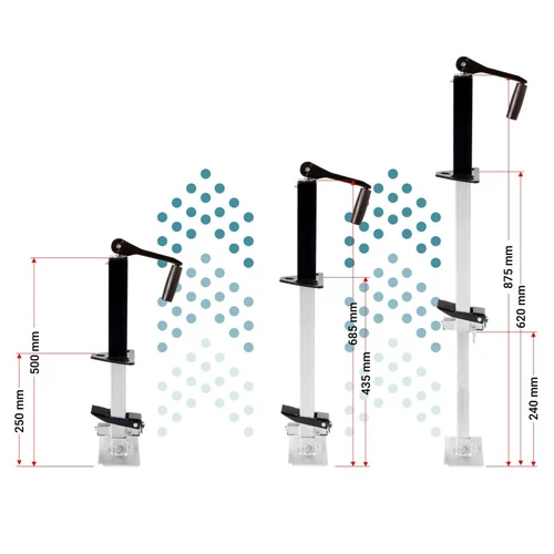 Kép 4/8 - Wiltec állítható támasztóláb (615-800mm)