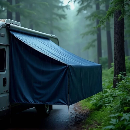 Kép 8/8 - Wiltec kék vízálló ponyva (7 x 6 m, 240 g/m²), UV-álló, strapabíró, megerősített ringlikkel.