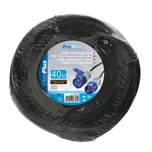 Kép 2/2 - CEE, H07RN-F, hosszabbítókábel 30 m, CEE szögletes csatlakozóval + Schuko aljzat, 3x2,5 mm²