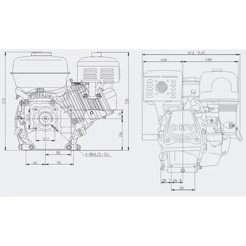 Kép 4/4 - LIFAN 168 Benzinmotor 4,8kW (6,5PS) 19,05mm berántóval