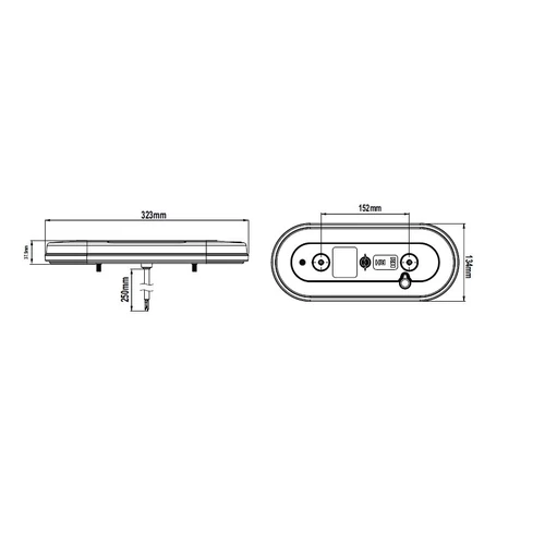 Kép 3/3 - LED hátsó lámpa 12V/24V bal L1824