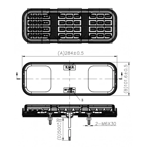 Kép 3/3 - LED hátsó lámpa 12V/24V L1833