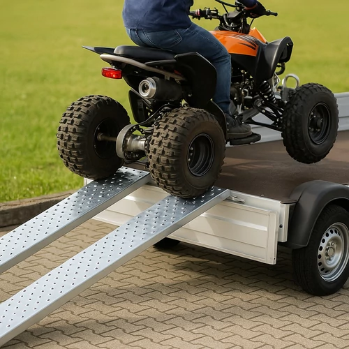 Kép 3/6 - Horganyzott acél rámpa pár, egyenes, 160 cm, 400 kg teherbírás