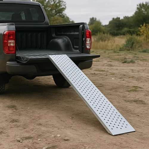 Kép 6/6 - Horganyzott acél rámpa pár, egyenes, 160 cm, 400 kg teherbírás