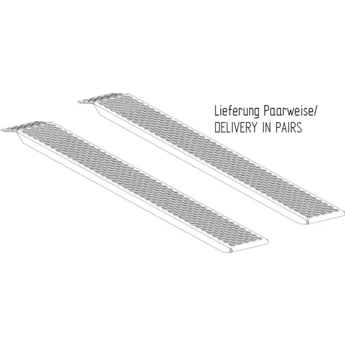 1 pár Knott aluminium rámpa 200 cm 400 kg teherbírás