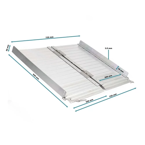 Kép 4/9 - Kerekesszék rámpa 92 cm 270 kg teherbírás