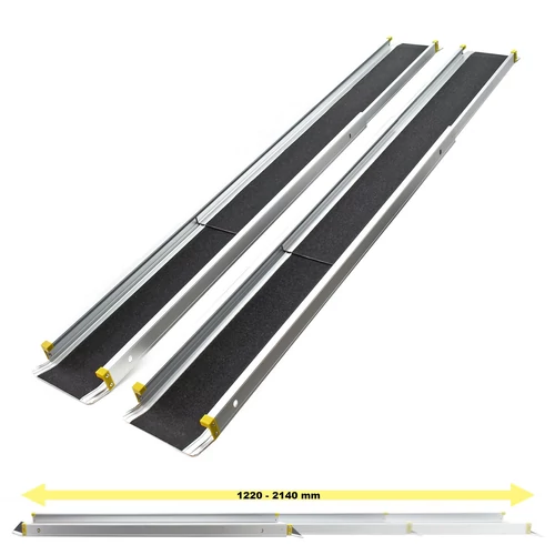 Kerekesszék rámpa aluminium, teleszkópos 213 cm