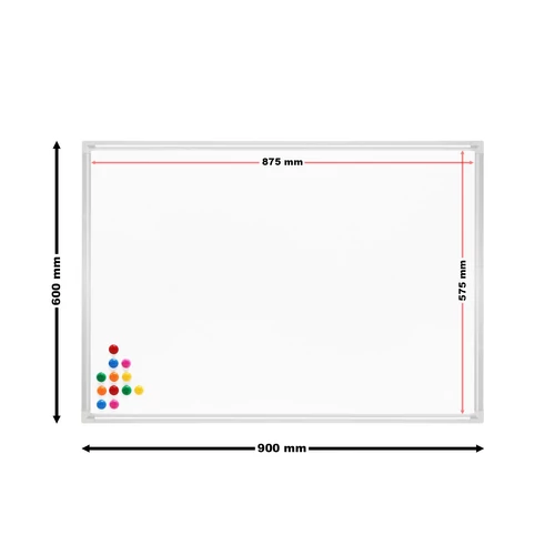 Kép 3/4 - Mágneses falitábla fali tábla 60x90cm, 12 mágneses bemutató tábla