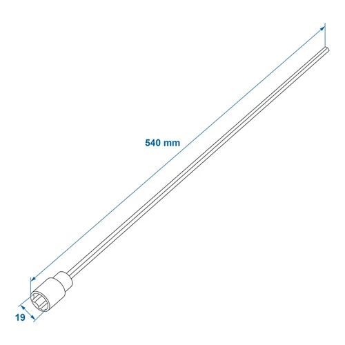 Kép 7/7 - Saroktámasz hosszabbító adapter 540 mm 19 mm-es csatlakozással