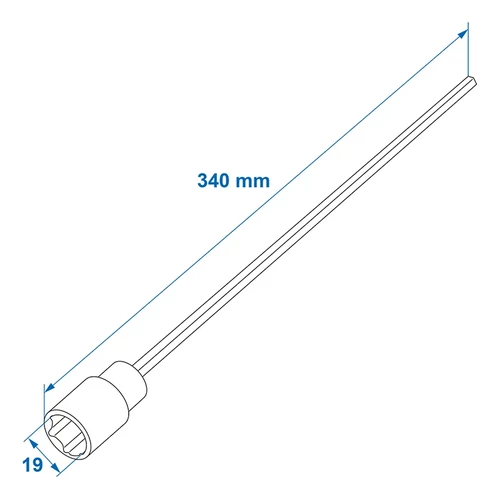 Kép 7/7 - Saroktámasz hosszabbító adapter 340 mm 19 mm-es csatlakozással